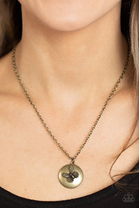 Paparazzi Monarch Meadow - Brass Necklace