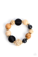 Load image into Gallery viewer, Paparazzi Happily Homespun - Black Wood Bracelet
