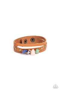 Paparazzi Creek Cache - Brass Leather Bracelet