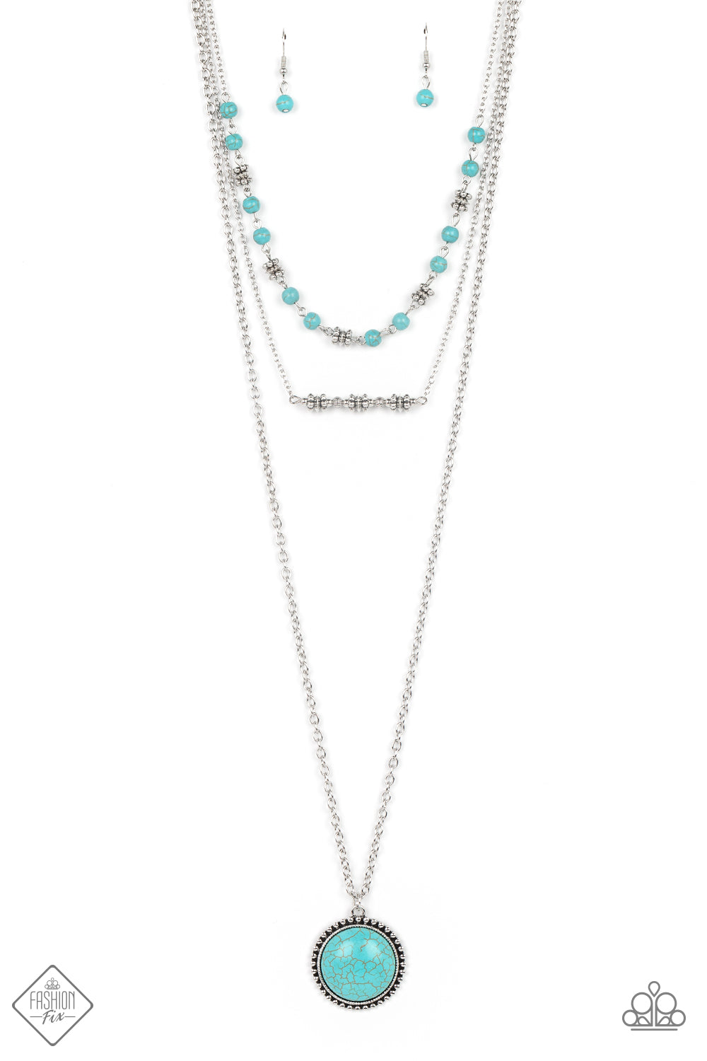 Paparazzi Sahara Symphony - Turquoise Necklace