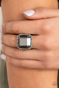 Slow Burn - Silver Hematite Ring Paparazzi