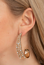 Load image into Gallery viewer, Paparazzi Cold as Ice - Gold Earring
