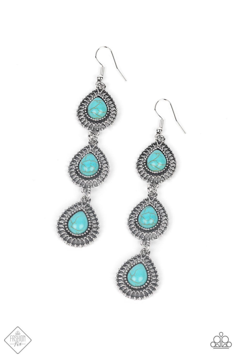 Paparazzi Desertscape Dweller - Turquoise Earring