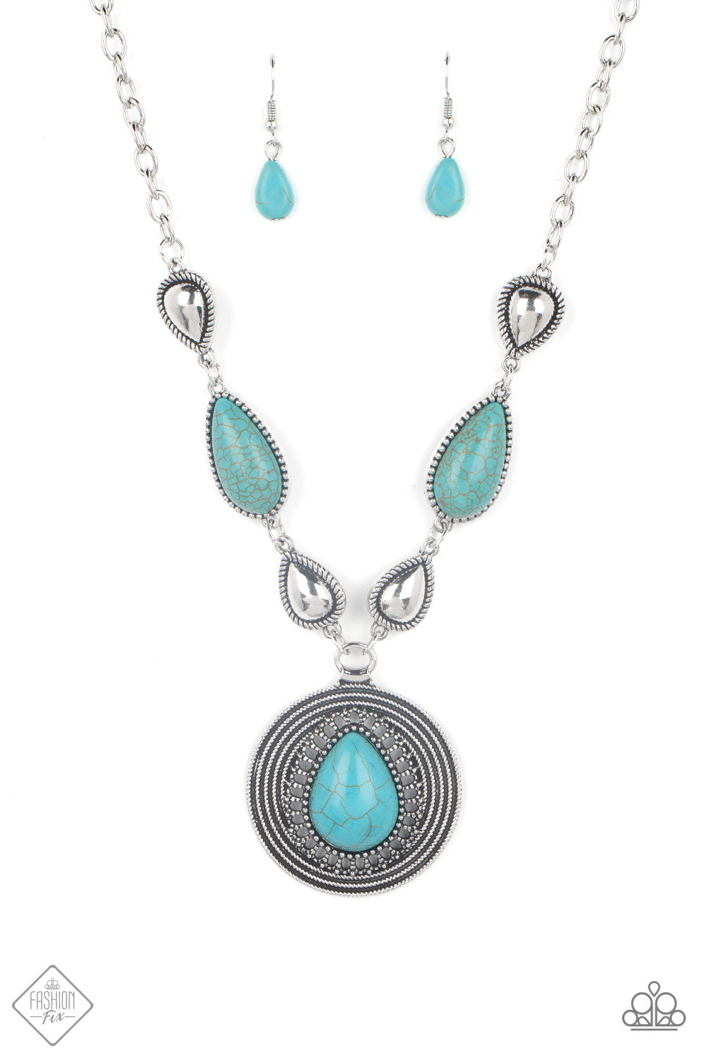 Paparazzi Saguaro Soul Trek - Turquoise Necklace