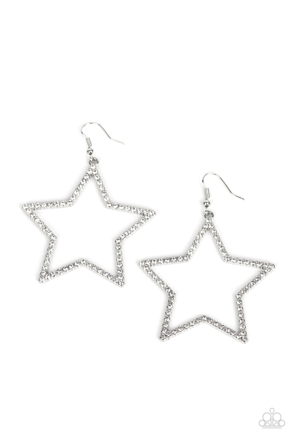 Paparazzi Supernova Sparkle - White Rhinestone Earring