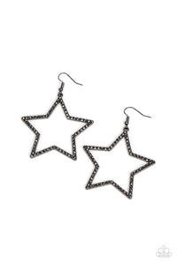 Paparazzi Supernova Sparkle - Black Earring