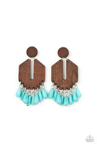 Paparazzi Western Retreat - Turquoise Earring