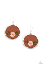 Load image into Gallery viewer, Paparazzi Prairie Patchwork - Pink Leather Earring
