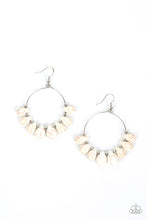 Load image into Gallery viewer, Paparazzi Canyon Quarry - White Stone Earring
