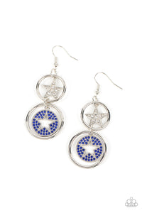 Paparazzi Liberty and SPARKLE for All - Blue Star Earring