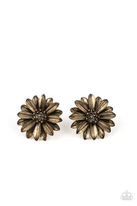 Paparazzi Daisy Dilemma - Brass Earring