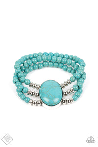 Paparazzi Stone Pools - Turquoise Stone Bracelet