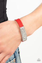 Load image into Gallery viewer, Paparazzi Rebel Reputation - Red Leather Bracelet
