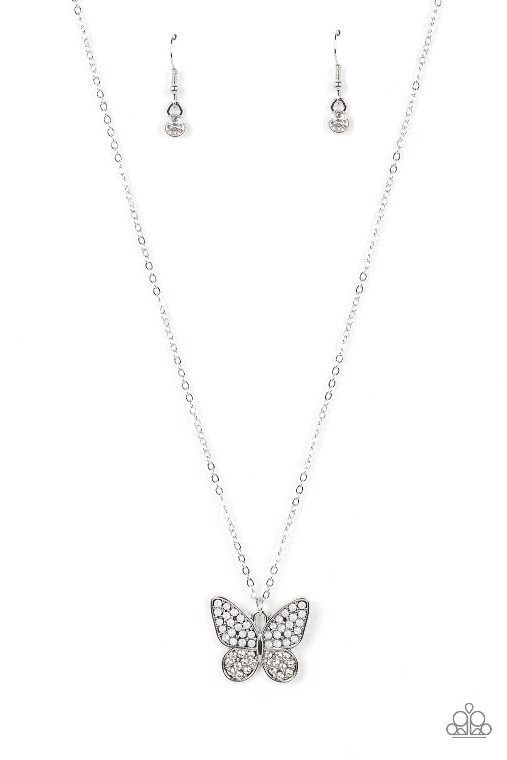 Paparazzi Flutter Forte - White Necklace