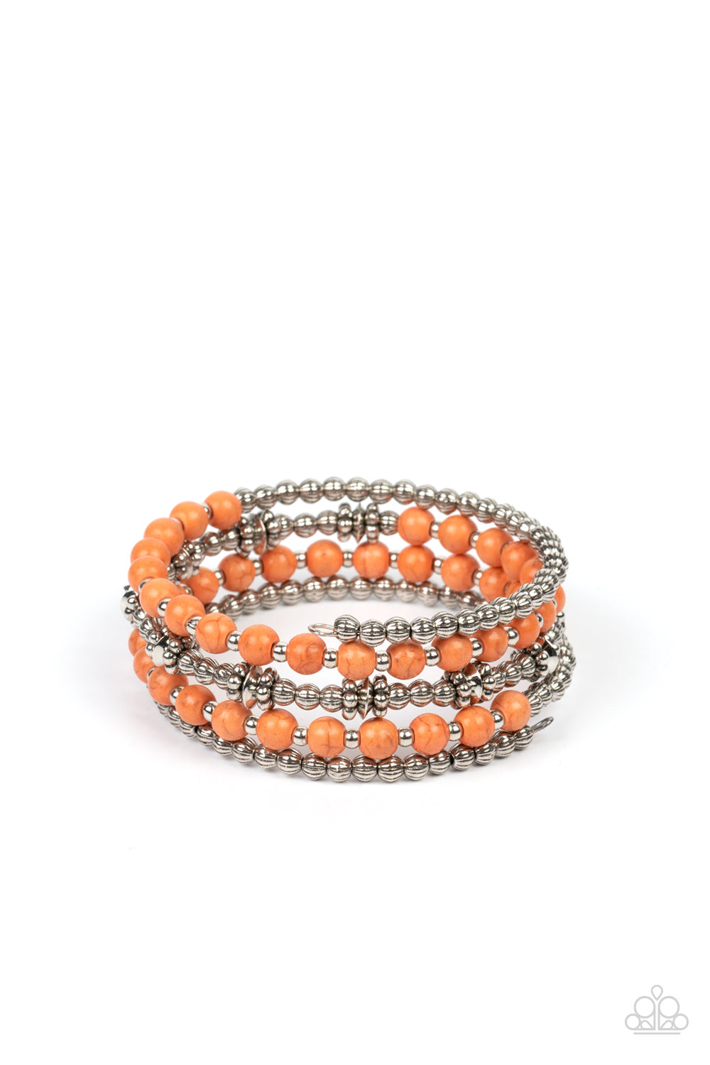 Paparazzi Road Trip Remix - Orange Stone Bracelet