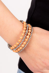 Paparazzi Road Trip Remix - Orange Stone Bracelet