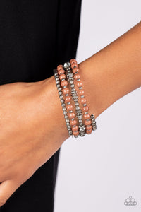 Paparazzi Road Trip Remix - Brown Stone Bracelet