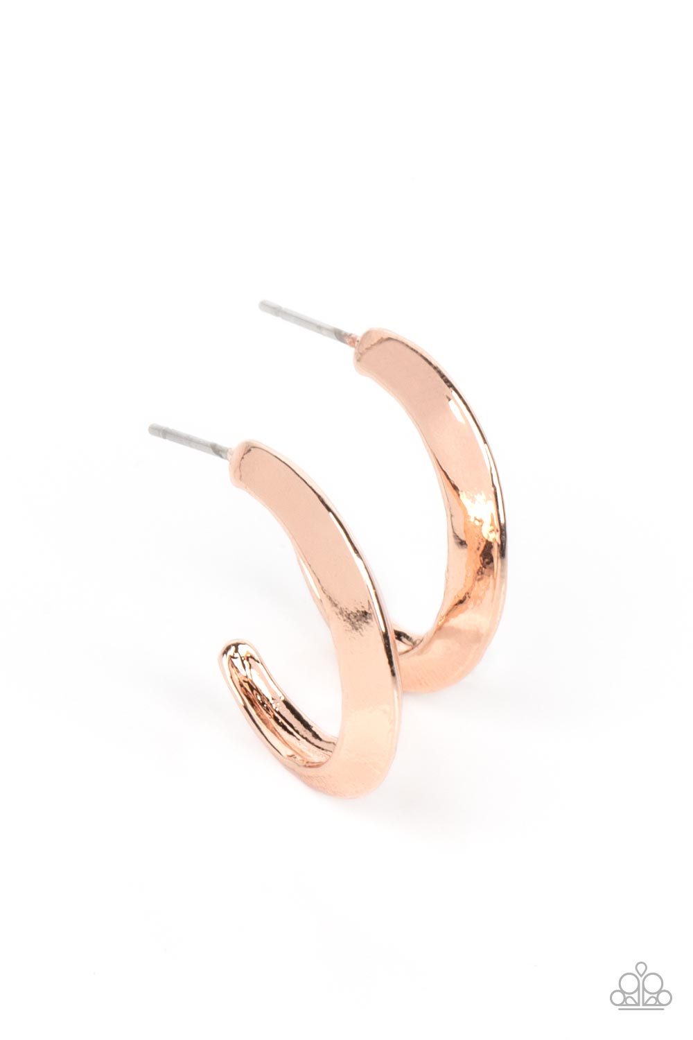 Paparazzi BEVEL Up - Rose Gold Earring