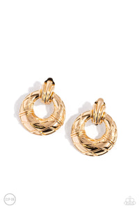 Paparazzi Metro Voyage - Gold Clip on Earring