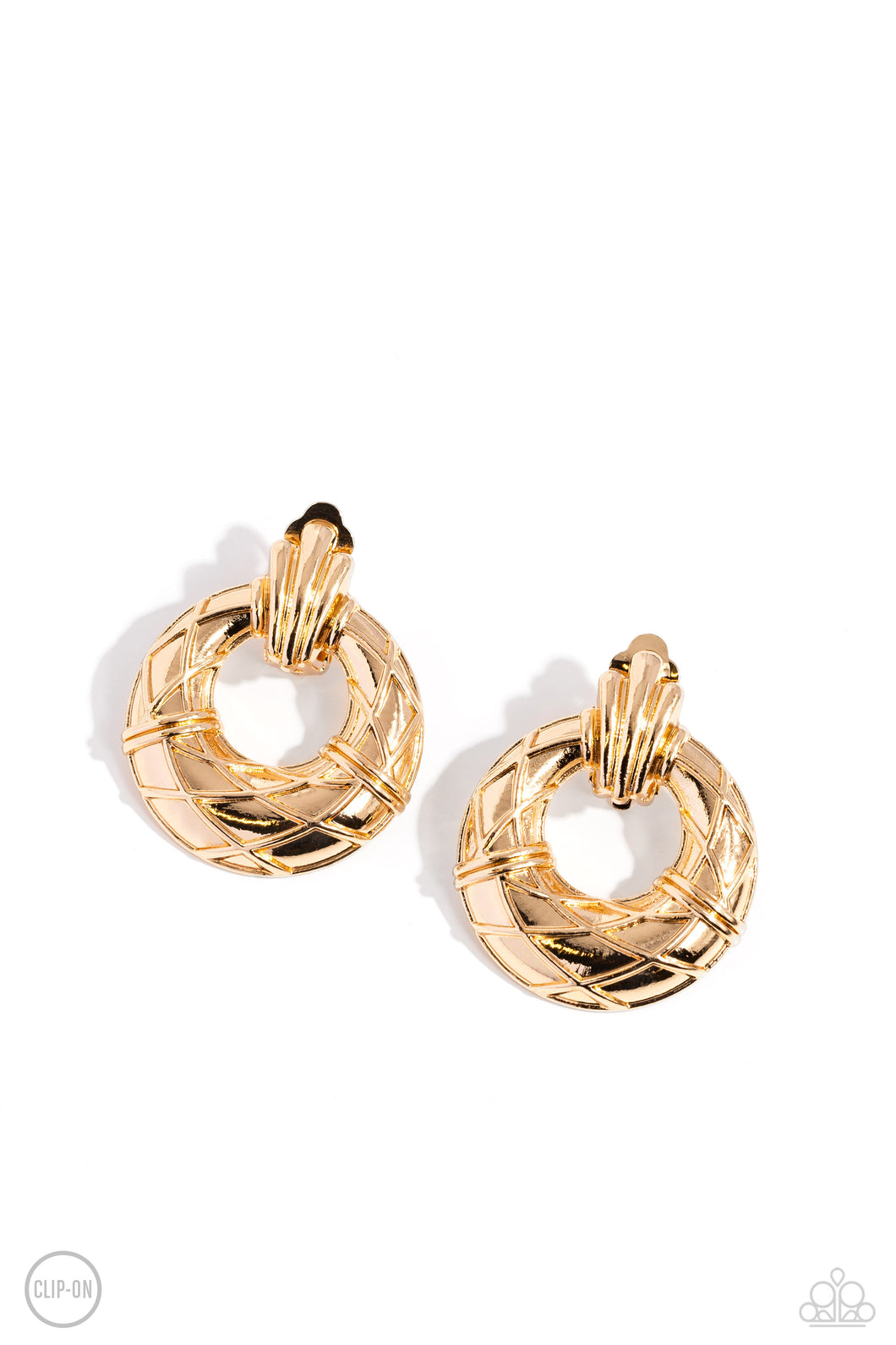 Paparazzi Metro Voyage - Gold Clip on Earring