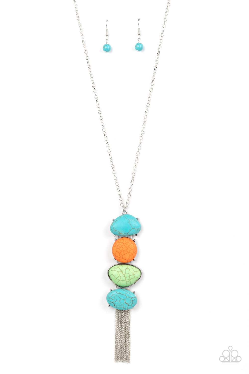 Paparazzi Hidden Lagoon - Multi Stone Necklace