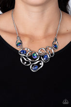 Load image into Gallery viewer, Paparazzi Warp Speed - Blue Rhinestone Necklace

