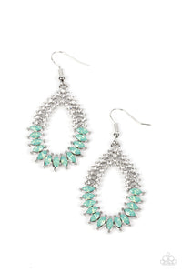 Paparazzi Lucid Luster - Green Earring