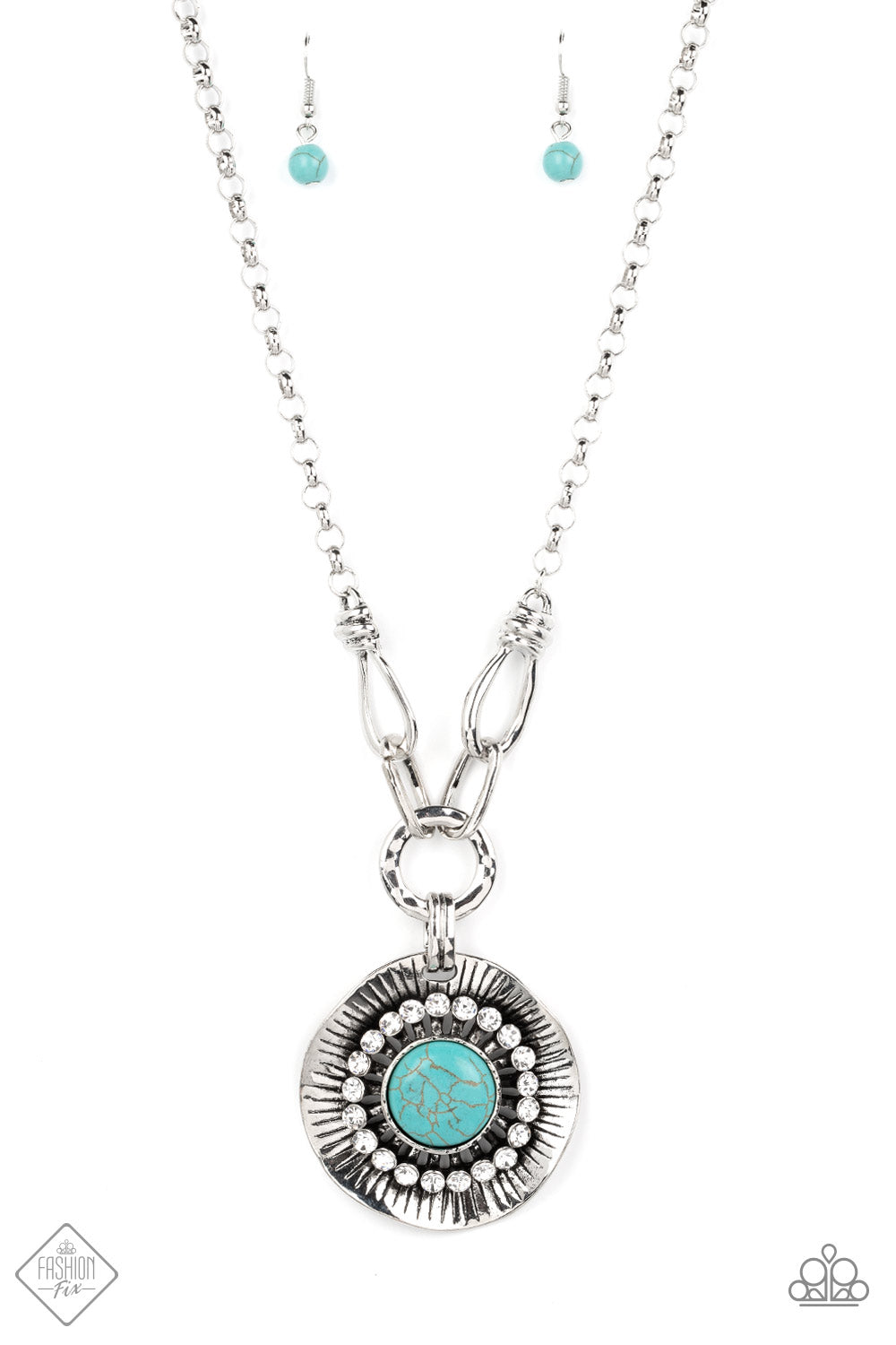 Paparazzi Badlands Treasure Hunt - Turquoise Necklace