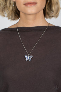 Paparazzi Free-Flying Flutter - Butterfly Necklace
