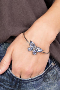 Paparazzi Butterfly Beatitude - Blue Rhinestone Bracelet