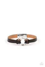 Load image into Gallery viewer, Paparazzi Free Range Fashion - Black Leather Bracelet
