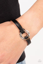 Load image into Gallery viewer, Paparazzi Free Range Fashion - Black Leather Bracelet
