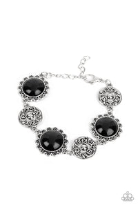 Paparazzi Positively Poppy - Black Bracelet