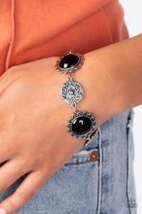 Paparazzi Positively Poppy - Black Bracelet