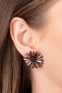 Paparazzi Daisy Dilemma - Copper Earring