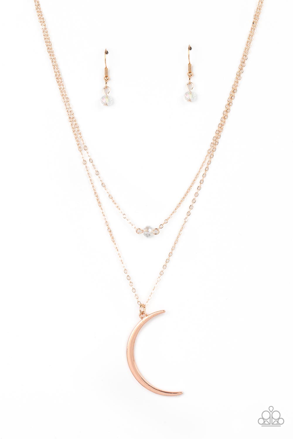 Paparazzi Modern Moonbeam - Rose Gold Necklace