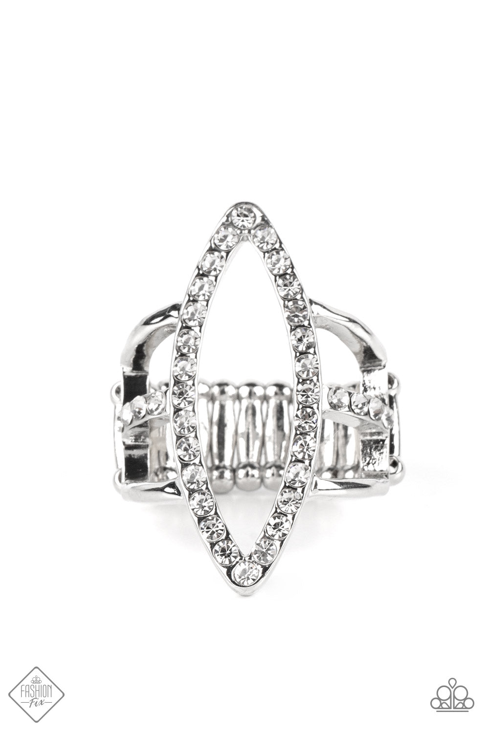 Paparazzi Icy Intuition - White Rhinestone Ring