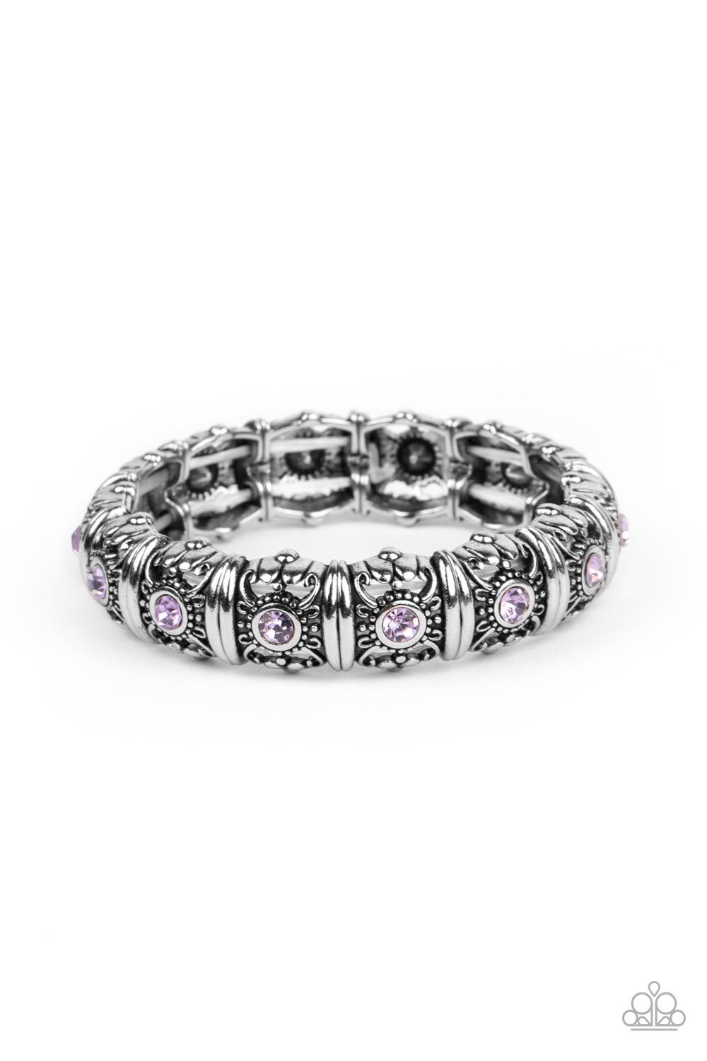 Paparazzi Ageless Glow - Purple Rhinestone Bracelet