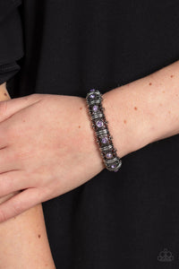 Paparazzi Ageless Glow - Purple Rhinestone Bracelet