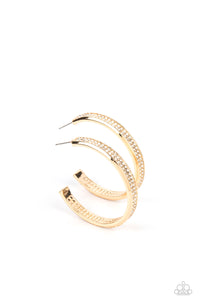 Paparazzi Flash Freeze - Gold Hoops