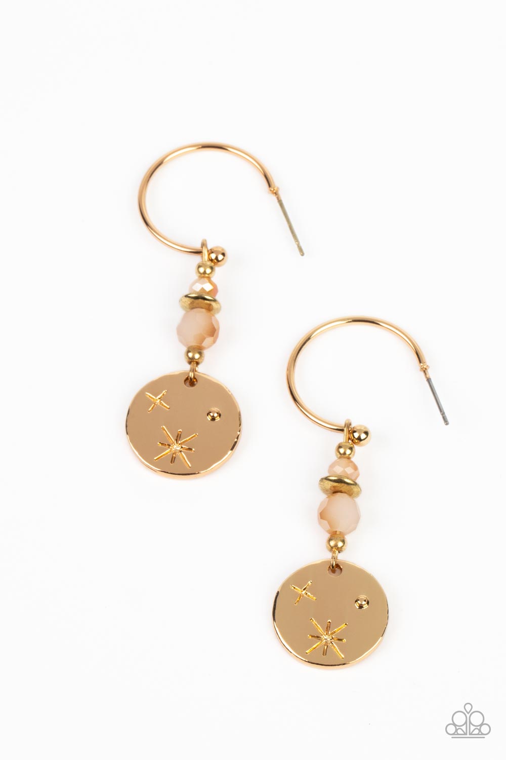 Paparazzi Artificial STARLIGHT - Gold Hoop Earring