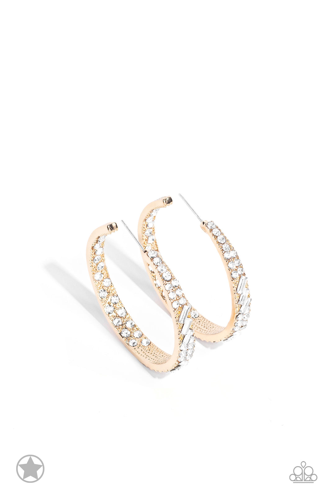Paparazzi GLITZY By Association - Gold Hoop Earring