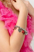 Load image into Gallery viewer, Paparazzi Charming Crush - Red Bracelet
