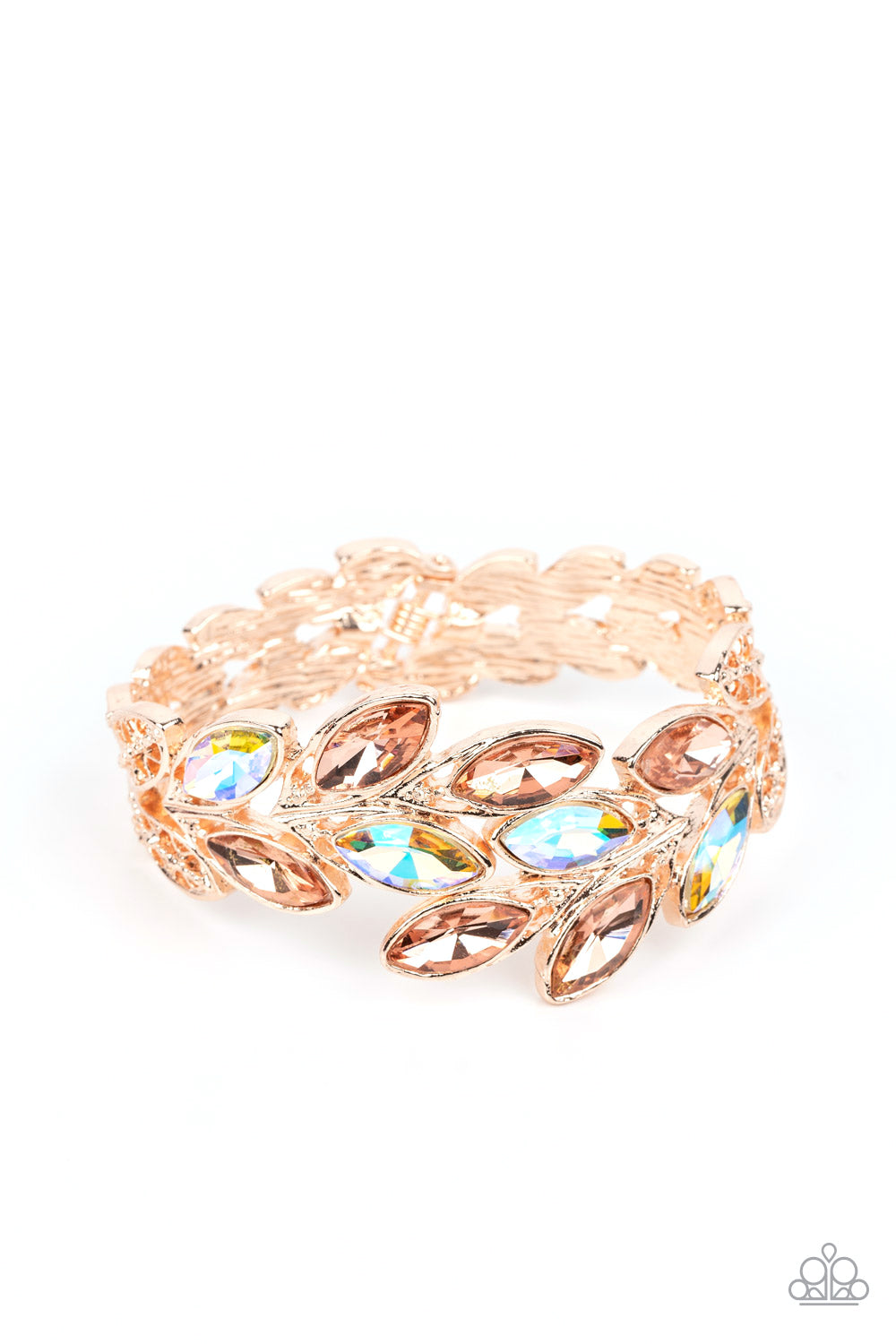 Paparazzi Luminous Laurels - Rose Gold Bracelet