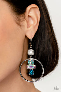 Paparazzi Geometric Glam - Blue Earring