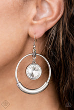 Load image into Gallery viewer, Paparazzi Urban Echo - White Rhinestone Earrings
