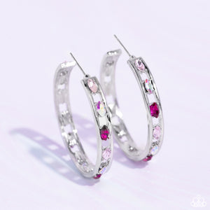 Paparazzi The Gem Fairy - Pink Hoop Earring