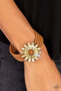 Paparazzi Astral Adventure - Yellow Rhinestone Bracelet