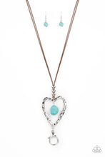 Load image into Gallery viewer, Paparazzi Santa Fe Sweetheart - Turquoise Lanyard
