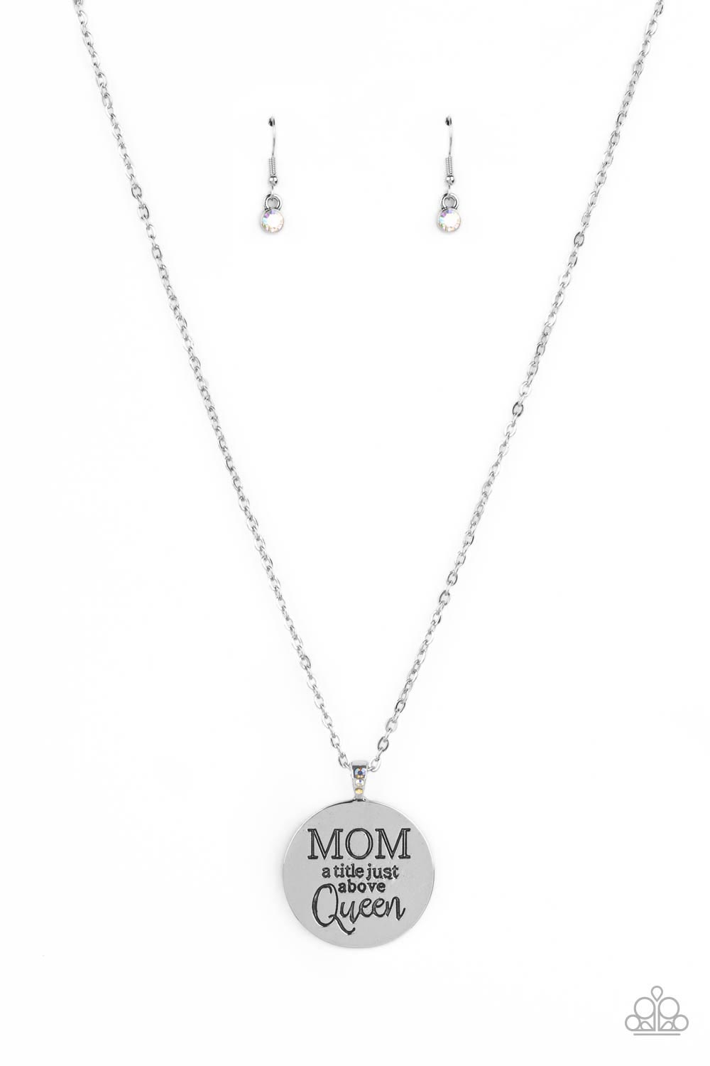 Paparazzi Mother Dear - Silver Mom Necklace